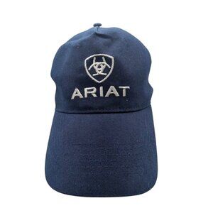 Ariat Navy Blue Mesh Back Baseball Cap With Embroidered Logo Snap Back